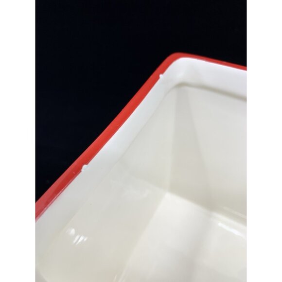 Square Coca-Cola Cannister 2008 Pacific Enterprises 7" Tall Porcelain Storage - Picture 10 of 13